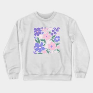 Blooming Garden on Lilac Crewneck Sweatshirt